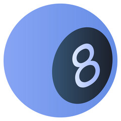 A trendy vector design of billiard ball