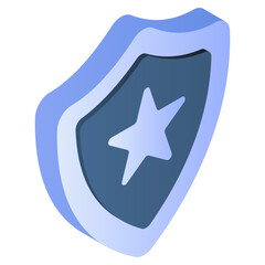 An editable design icon of security shield