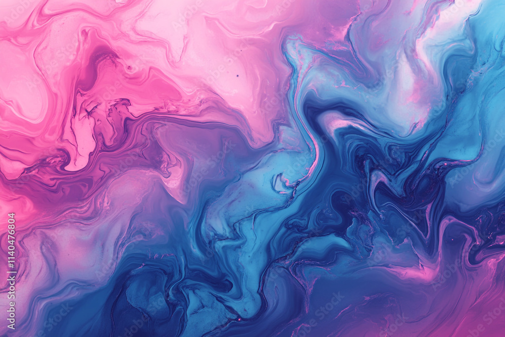 Aufkleber abstract swirl of pink and blue colors creating a vibrant and dynamic visual effect