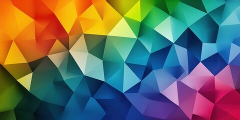 Obraz premium [Abstract digital artworks with pastel hues and geometric shapes] Vibrant Geometric Abstract Art Digital Wall Decal Colorful Pastel Hues Triangle Shape Art Modern Decor
