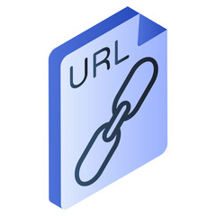 Editable design icon of url file
