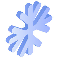 Modern design icon of snowflake