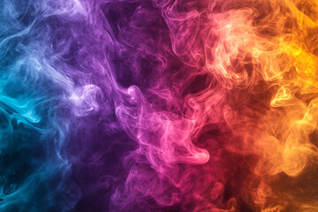 Obraz premium Colorful swirling smoke creates an abstract background in vibrant hues
