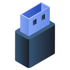 Premium download icon of usb