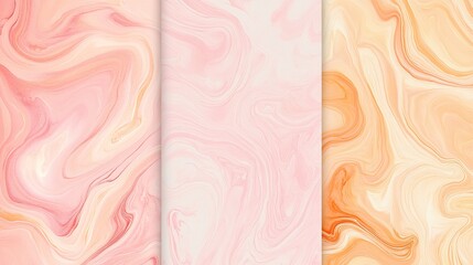 Fototapeta premium Marble pattern with pink and orange swirls
