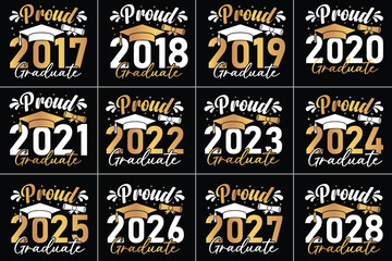 Proud Graduation Scale-Up Design Bundle, Educational Typography Design, Educational Motivational Tee Design EPS