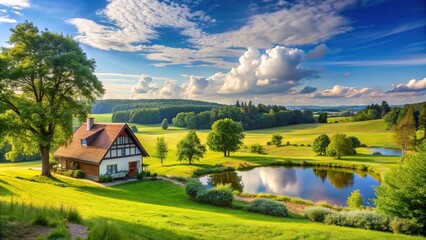 Summertime retreat in Kaszuby countryside