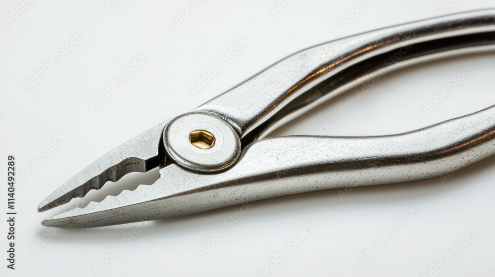 Poster multi-tool: a multi-tool with pliers extended on a white background.