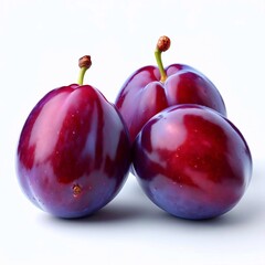 Obraz premium Plums isolated on white background - Generative AI