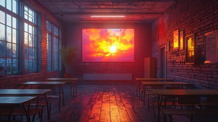 Futuristic Classroom with Holographic Technology Enabling Student Teams to Solve Global Challenges