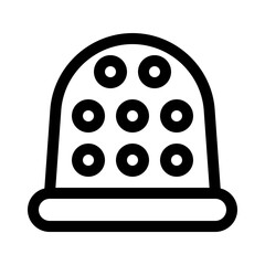 thimble line icon