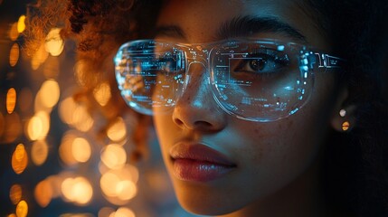 Student team building renewable energy prototypes in digital innovation lab with holographic interfaces