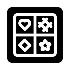 Fototapeta premium patchwork quilt glyph icon