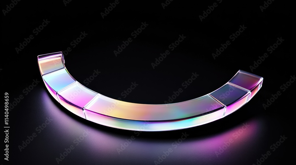 Poster iridescent segmented arch.