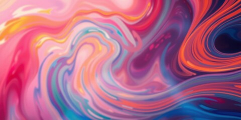 Abstract Swirling Hues A Vibrant, Fluid Color Study