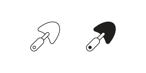 Shovel set icon with white background vector stock illustration