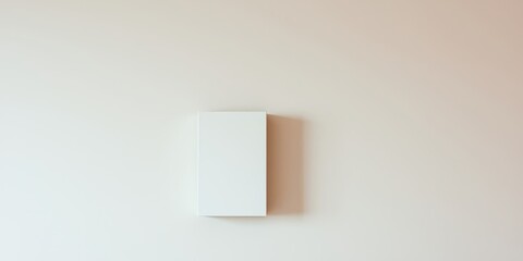 Simple White Box on a Pale Wall Minimalist Design Mockup