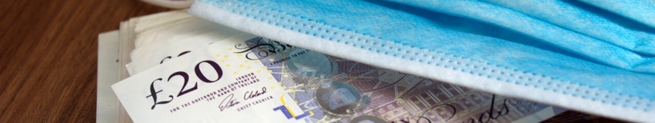 British pounds close up. The national currency of Great Britain