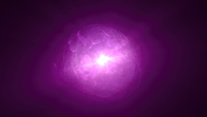 A vivid purple sphere of light radiates from the center, creating a captivating abstract design. Ideal for creative, spiritual, or energy-focused visuals