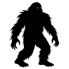 Bigfoot Silhouette vector illustration