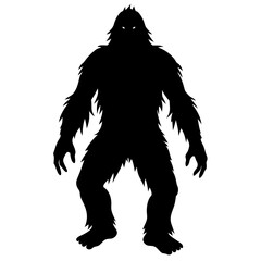 Bigfoot Silhouette vector illustration
