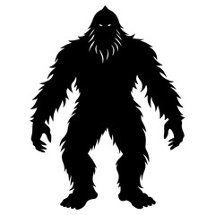 Bigfoot Silhouette vector illustration