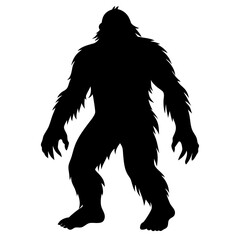 Bigfoot Silhouette vector illustration