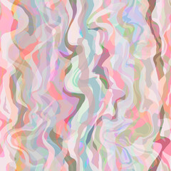 Abstract swirl marble layered background Vertical wavy zigzag dynamic curved stripes in soft pastel bleached tones