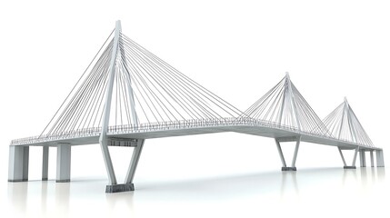 Fototapeta premium Modern Cable-Stayed Bridge Structure