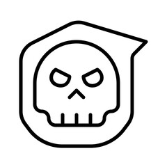 gangster devil icon with thin style, perfect for user interface projects