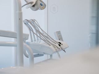 close up of machine of a modern dentist