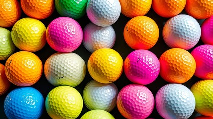 "Golf Balls Top Down View - Sporty Decor