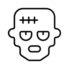 frankenstein icon with thin style, perfect for user interface projects