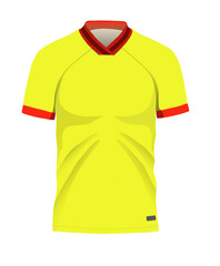 yellow plain sport t shirt mockup