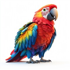 Obraz premium Vibrant parrot with colorful feathers, showcasing its beauty and charm.