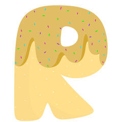 English donut letters cute clipart