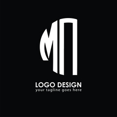 MN MN Logo Design, Creative Minimal Letter MN MN Monogram