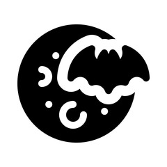 halloween month icon with glyph style, perfect for user interface projects