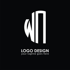 WN WN Logo Design, Creative Minimal Letter WN WN Monogram