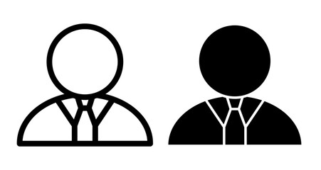 CEO Icons pack in outlined and flat versions