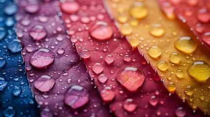 Vibrant colors of raindrops on backgrounds Vibrate colours 