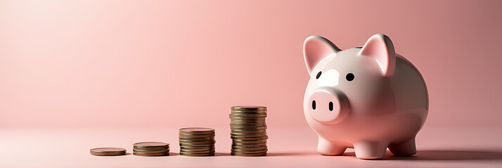 Understanding financial management involves saving money using a piggy bank and considering percentages for effective budgeting techniques._00001_