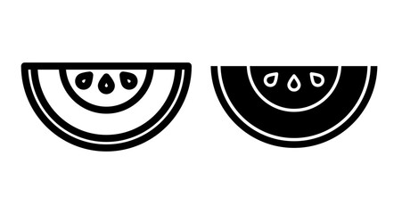 Melon Icons pack in outlined and flat versions
