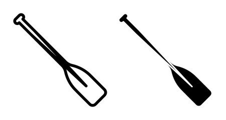 Paddle Icons pack in outlined and flat versions