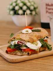 sandwich with tuna and vegetables