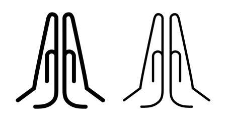 Pray Icons pack in outlined and flat versions