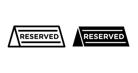 Reserved Icons pack in outlined and flat versions