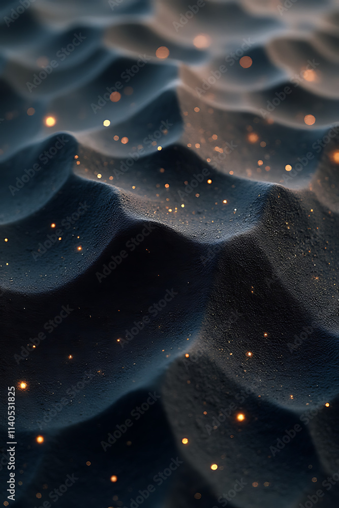 Aufkleber Smooth surface textures can resemble those of stars or dark ground soils in their abstract appearance and visual similarity._00002_