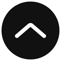 Vector single arrow chevron up icon. Black, white background. Perfect for app and web interfaces, infographics, presentations, marketing, etc.