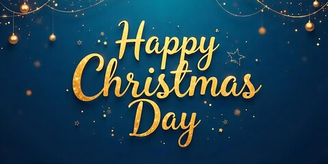 Festive Christmas Greeting Card Design with Gold Ribbons and Confetti